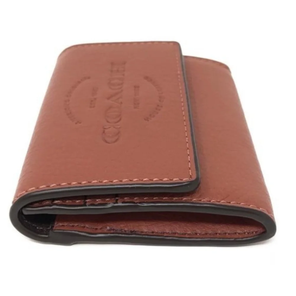 Coach Men's Coin Natural Wallet F24652 Terracotta Leather Wristlet